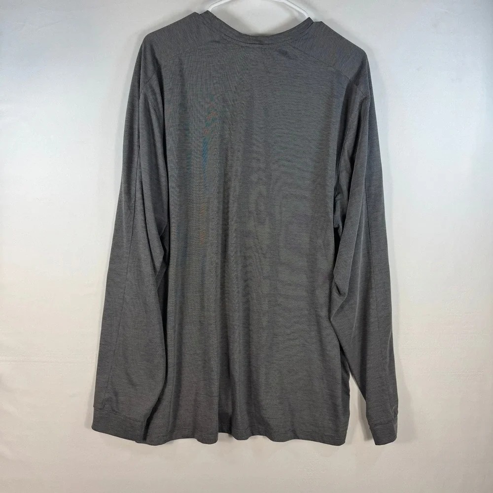The North Face Mens XXL Gray Long Sleeve VaporWick Performance Shirt A7X2
